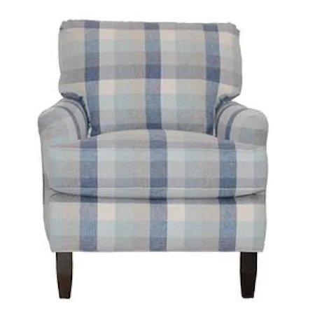 Transitional Accent Chair with English Arms